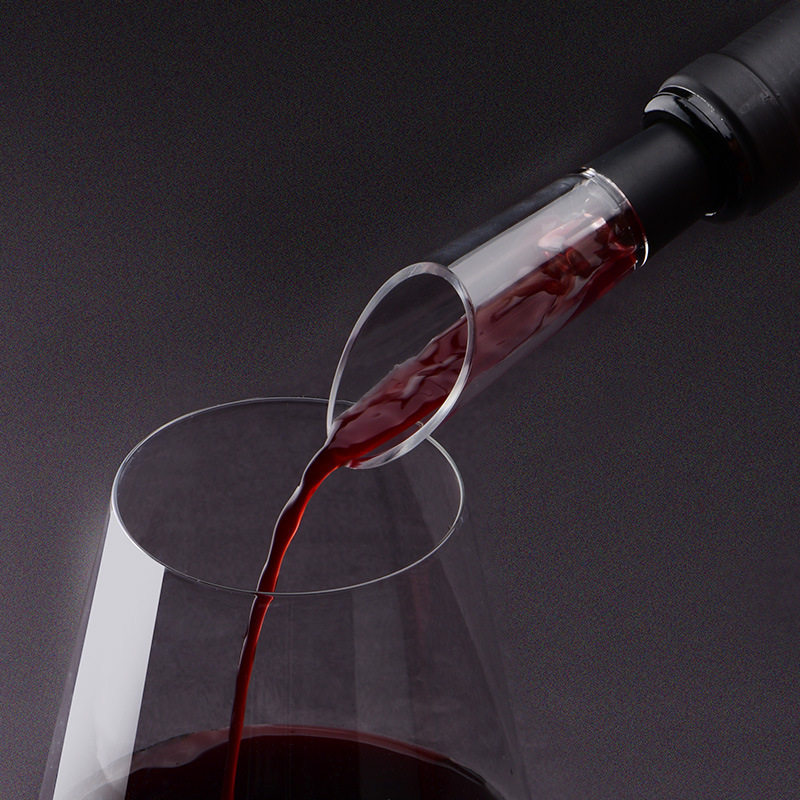 Factory direct restaurant bar drip-proof champagne red wine transparent silicone plastic quick sober mouth wine pourer