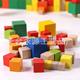 Factory supply square pine squares cross-border for solid wood beads children's graffiti DIY building block toys
