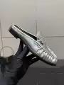Silver pleated cowhide