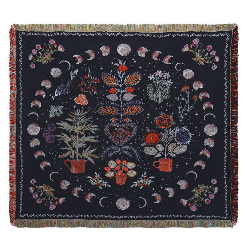 Camping Blanket Sofa Blanket Ins Style Outdoor Blanket picnic Blanket Line Blanket Nap Blanket Bohemian Blanket