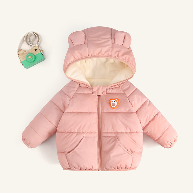 Children's Down Cotton Jacket with LED Lights, New Winter Thickened Coat, Boys & Girls Fleece-Lined Warm Jacket