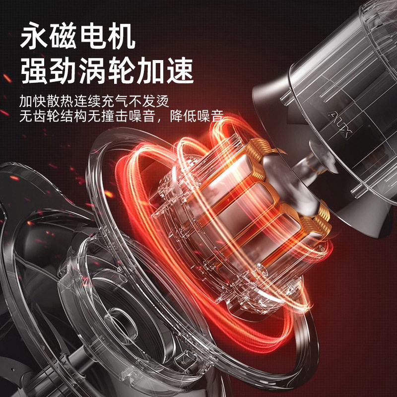 Vehicle-Mounted Air Pump, Cross-Border Supply, Intelligent Digital Display, Fast Inflation, Portable Lighting Pressure Measurement, Multi-Function and High Power