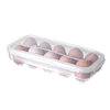Egg Storage Box Anti-Fall Storage Rack Kitchen Egg Box with Lid Egg Tray Household Plastic Refrigerator Crisper