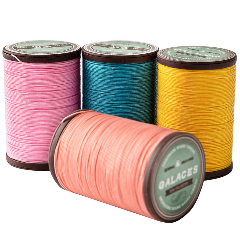Ultra-small roll core round wax thread 0.6mm DIY hand-stitched leather leather sewing thread core-wrapped wax thread