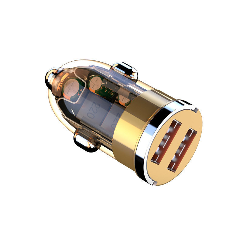 The new car charger is suitable for Huawei super fast charging mini invisible cigarette lighter one drag two conversion plug