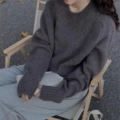 Dark gray pullover sweater