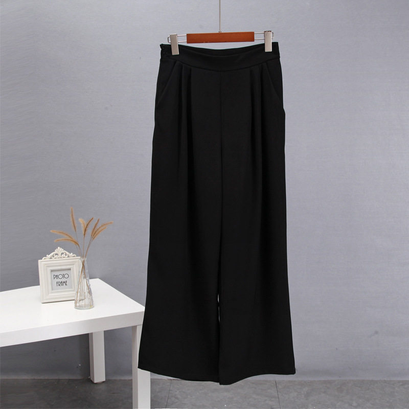 High Waisted Wide Leg Trousers Spring Collection Casual Style Flared Design Versatile for Everyday Wear Wholesale