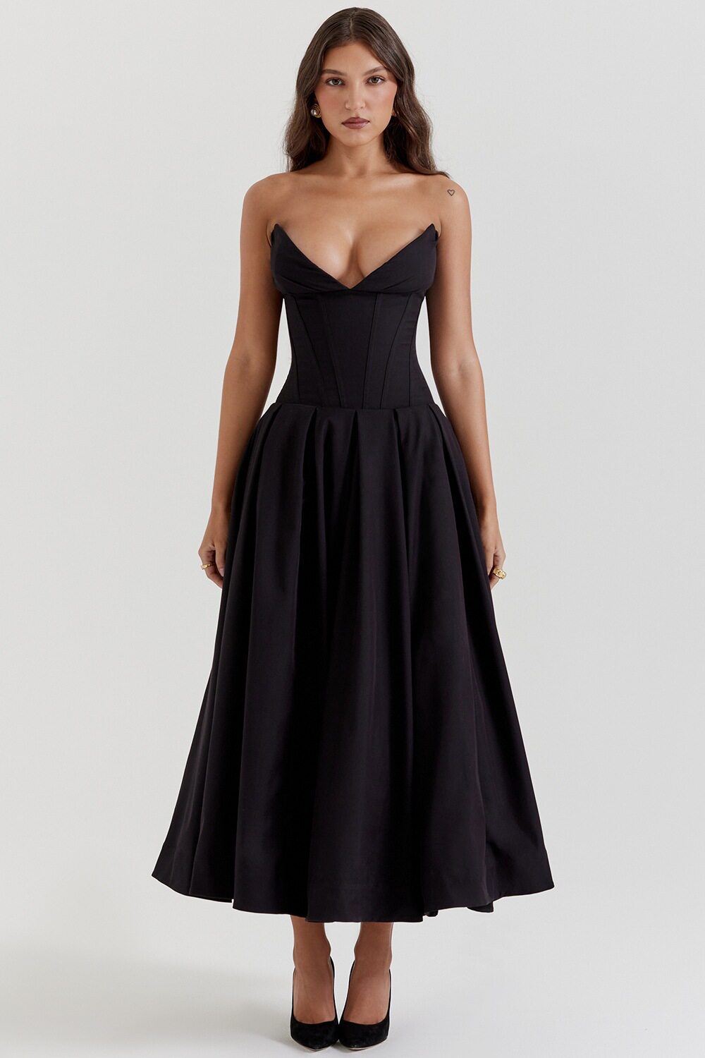 Sleeveless Midi Dress Solid Color Sexy Style Spring Fashion Wholesale Womens Apparel low MOQ