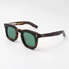 JACQUES same style sunglasses trendy men's and women's pointed Japanese handmade retro plate big face DEVAUX sunglasses