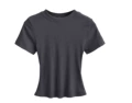 ❥❥****Dark Gray Ribbed Fabric Short Sleeve****❥❥