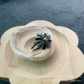 Silver round head cross diamond