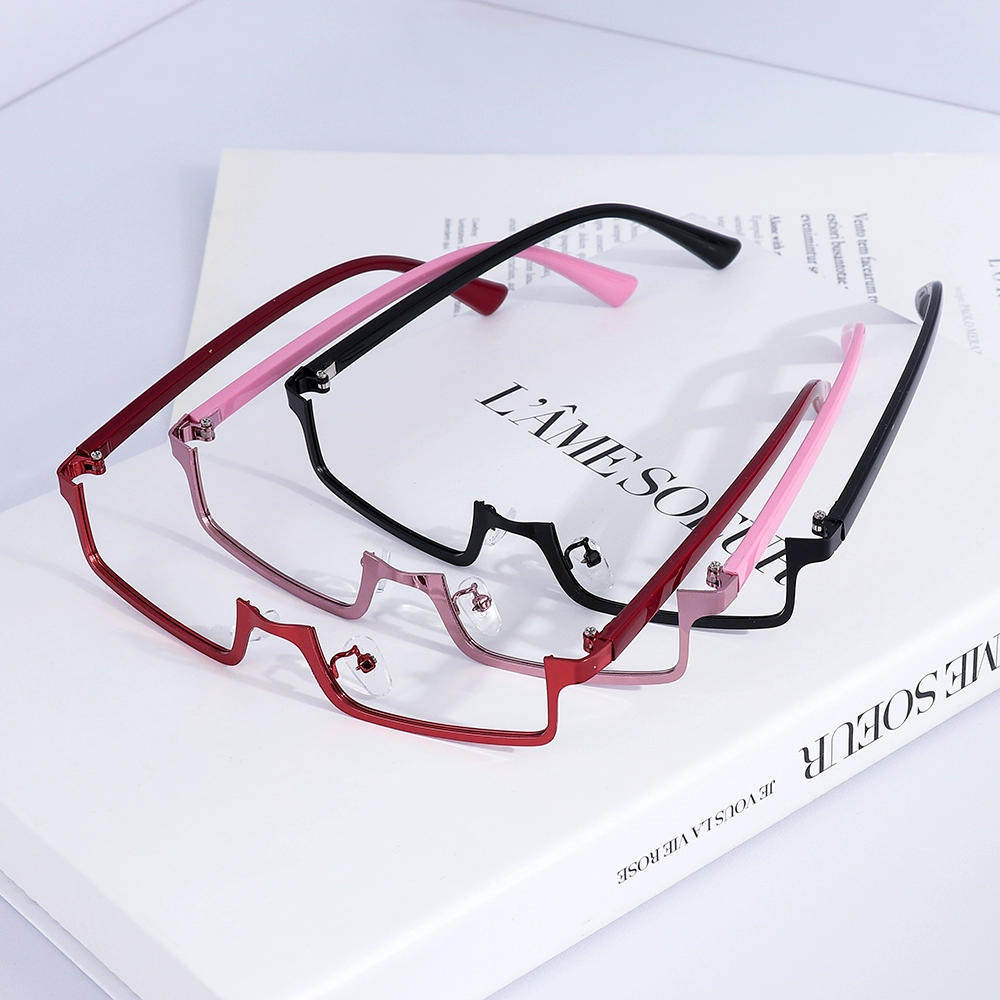 Lolita Cyberpunk Half-Rim Glasses Frame Props Subculture Y2K Accessories Cosplay Two-Dimensional Lolita