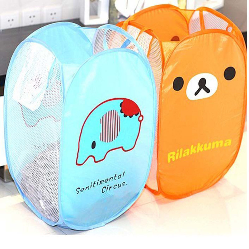 ins New Laundry Basket Wholesale Children Cartoon Toy Bedroom Storage Basket Foldable Portable Printed Dirty Clothes Basket