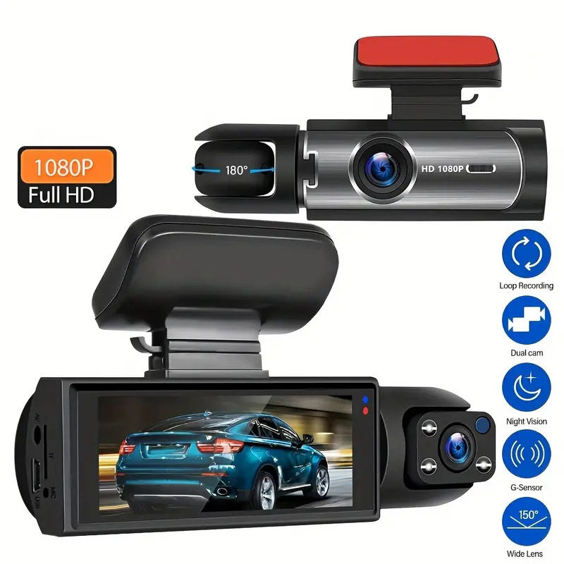 Cross-Border Exclusive Driving Recorder for Front and Interior High-Definition 1080P Night Vision Car Mobile Phone Parking Monitoring Video