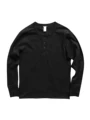 cotton henry collar sweater black