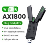 USB3.0 1800 Мбит / с без драйверов беспроводная сетевая карта WIFI6 Гигабитный 5G двухдиапазонный настольный WIFI-приемник