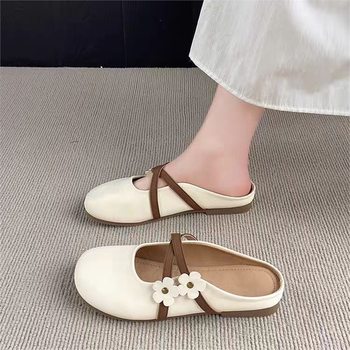 Everyday Versatile Floral Flat Slip-On Shoes for Spring and Summer, New Soft Sole Comfortable Closed-Toe Slip-Ons