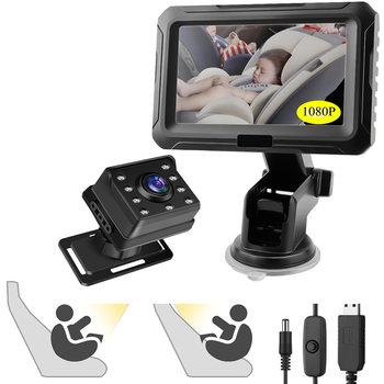 Amazon new private model 4.3 inch car baby monitor full color HD night vision HD1080P camera
