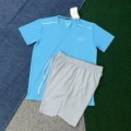 Crystal short sleeve blue+d218 gray