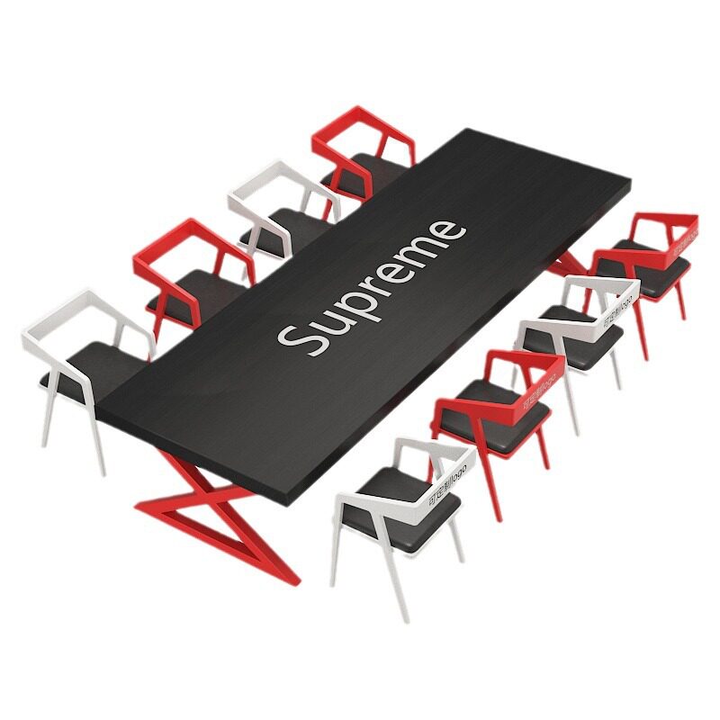 工业风实木餐桌简约咖啡厅奶茶店桌椅组合酒吧办公室会议桌长条桌