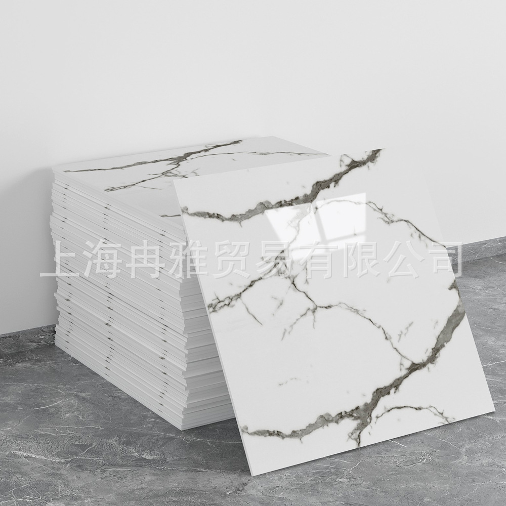 跨境外贸仿大理石鎏金3d墙面翻新装饰贴纸防油防水墙纸自粘瓷砖贴