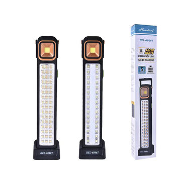 Solar rechargeable portable lamp outdoor multifunctional emergency light led flashlight emergency lighting 6866T