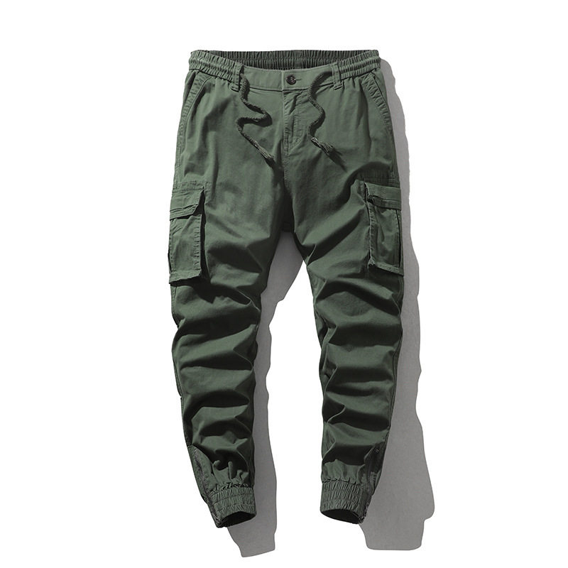 Quần Dài Jogger Nam Cotton Ống Bo Chun Thu Đông Phong Cách Mỹ Lưng Thun Dây Rút Màu Be, Đen, Xám, Xanh...