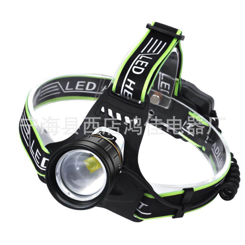 Hongya Head-Mounted Strong Light Headlight Charging Sensor White Laser Ultra-Bright Flashlight Night Fishing Outdoor Lighting