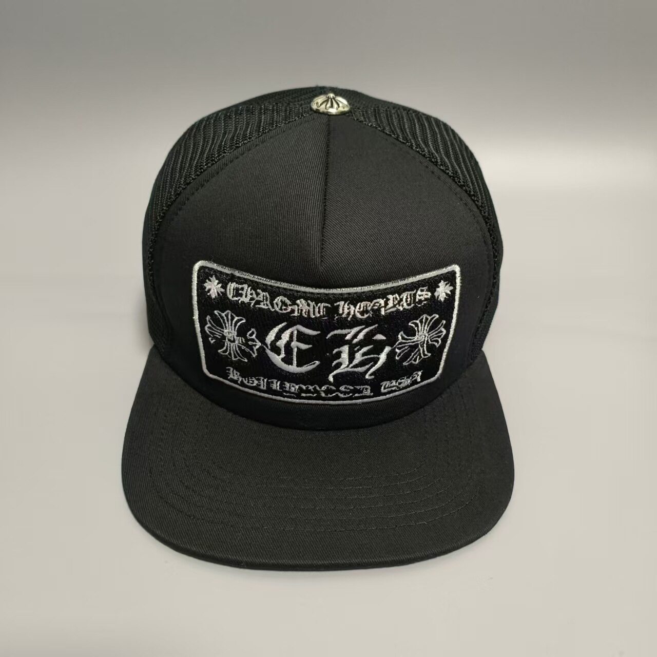 Cross-Border Trucker Hat Trendy Letter Embroidery Hip-Hop Sunshade Mesh Hat Men's and Women's Flat-Brimmed Baseball Cap