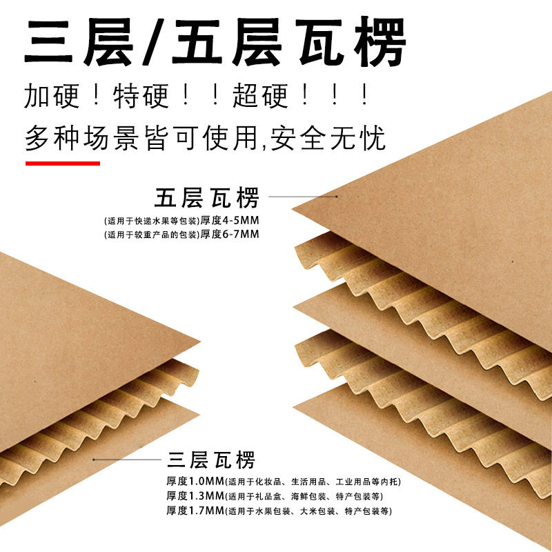 Express Delivery Packaging Carton, Half-Height Box, Packaging Box, Logistics Carton, Ultra-Hard Postal Cardboard, Corrugated Cardboard, Pressure-Resistant