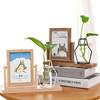Photo frame table creative 5/67 inch hydroponic plant iron picture frame photo solid wood wall non-perforated photo wall
