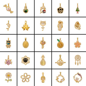 Douyin Kuaishou Live Broadcast Specially Supply Durian Pendant Women's Fashion Flower Necklace Dream Tools Aurora Stone Clavicle Chain Gemstone