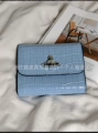 Blue crocodile pattern 11-position card holder