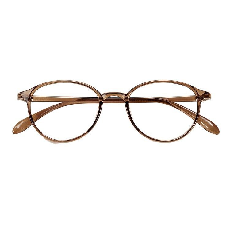 Ouyang Nana Wears Plain Brown Myopia Glasses Frames for Women with Prescription Anti-Blue Light Ultra-Light Small Round Frames