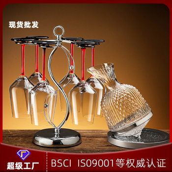 Red Wine Glass Set, a Complete Set of Burgundy Crystal Red Wine Glass Set, Home Luxury Decanter, Wine Glass European Style