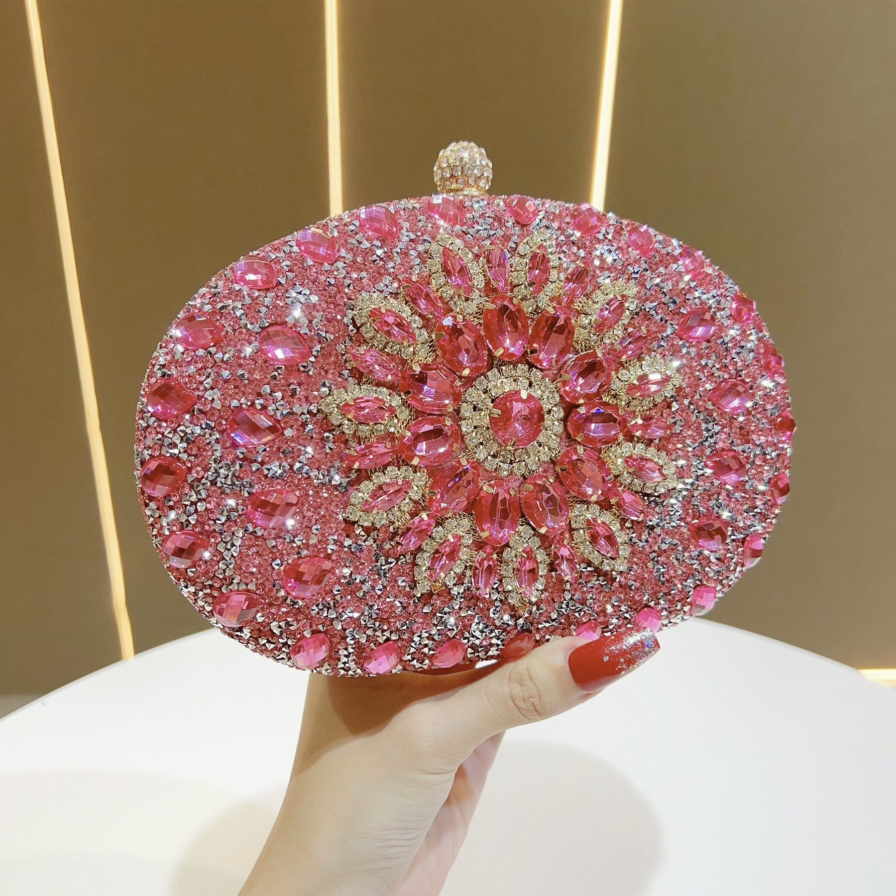 Cross-border Rhinestone Sunflower Dress Banquet Bag Luxury Celebrity Elegant All-match Diamond-encrusted Crossbody Small Handbag Full Diamond 15 O1CN01Uy6DcE2LHXp7tHW2q !!2216856689667 0 cib