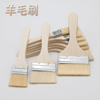 Manufacturer Wholesale Long-Handled Wool Brush, Soft-Bristled Water-Based Paint Brush, Barbecue Brush, Dust Removal Brush, Tool Brush, Baking Brush