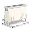 Stainless Steel Knife Holder Kitchen Knife Countertop Storage Rack Cutting Board Chopstick Cage Wall-Mounted Multifunctional Storage Rack No Drilling Required