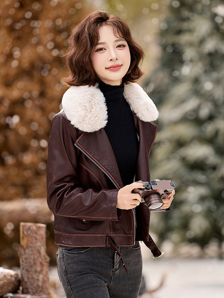 Áo Da Nữ Dày Ấm Hàng Mùa Xuân Thu Đông