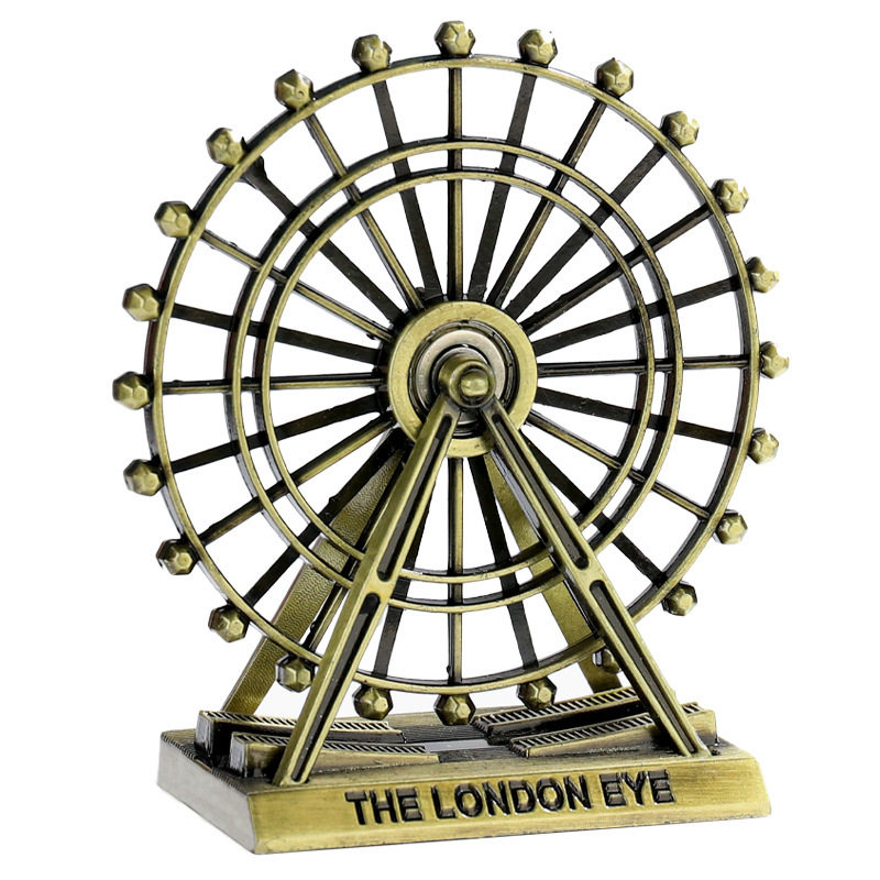 Ferris Wheel Retro Model Metal Crafts High-End Iron Art Home Living Room Desktop Tv Cabinet Decorative Ornaments