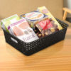 Cross-border Hot-sale Plastic Hollow-out Edge Woven Simple Storage Finishing Storage Basket Household Supplies Kitchen Groceries Box