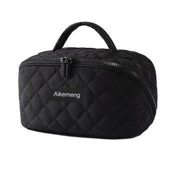 Quilted Quilted Cosmetic Bag, Satchel Women's Toiletry Bag, Large Capacity Ins High-End Cosmetics Bag, Satchel Quilted Bag Factory