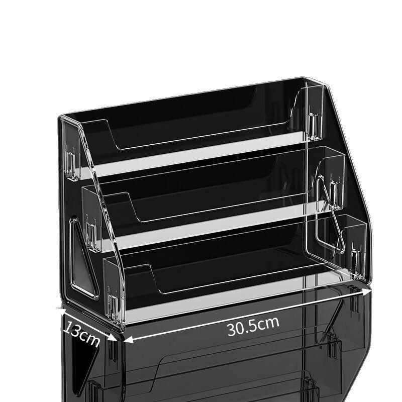 ✅ Acrylic Display Stand with Tiered Shelves for Desktop, Small Card, Colored Paper, and Multi-Layered Grain Storage