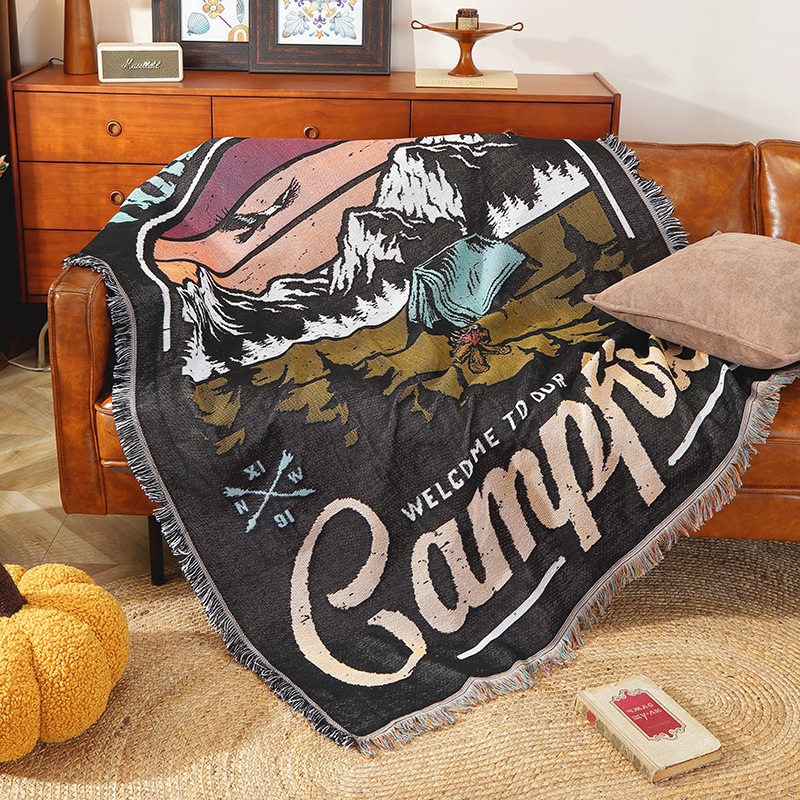 Multi-Purpose Blanket, Picnic Mat, Sofa Throw, Air Conditioning Blanket, Outdoor Camping Blanket, Bed Blanket, Carpet, Tablecloth