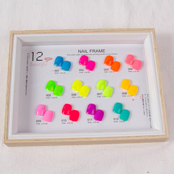 New Dazzling Fluorescent Nail Glue Set 12 Color Set Phototherapy Nail Glue Factory for Nail Shops