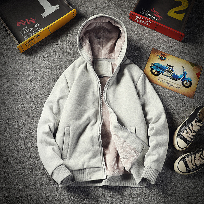 Áo Khoác Nam Mũ Liền Dày Ấm Hàng Mùa Xuân Thu Đông