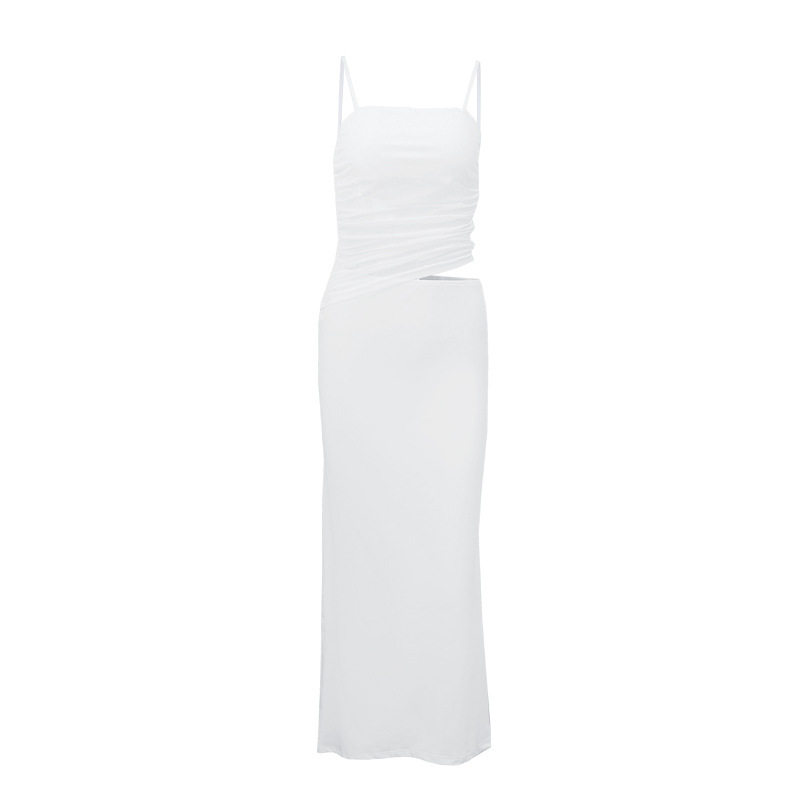 Womens Sleeveless Bodycon Dress Stylish Solid Color Sexy Backless Design Perfect for Winter Parties OEM Available