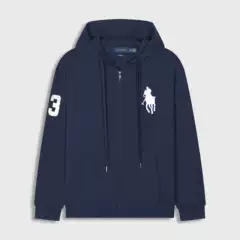 Autumn and Winter New Original Label Rl Paul Dama Brand Men's Sweatshirt Cardigan Long-Sleeve Casual Hooded Sweatshirt for Men
