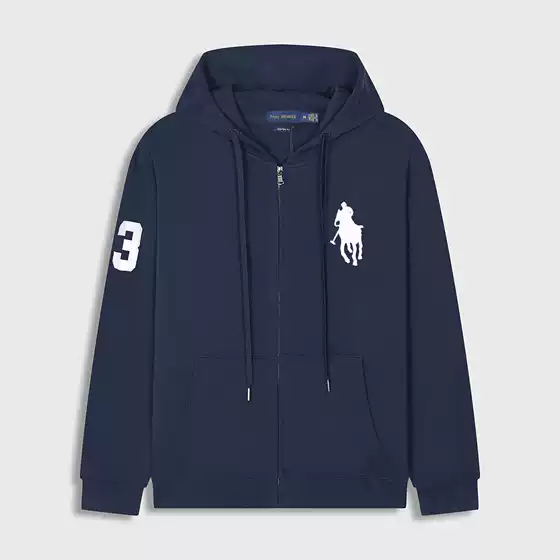 Autumn and Winter New Original Label Rl Paul Dama Brand Men's Sweatshirt Cardigan Long-Sleeve Casual Hooded Sweatshirt for Men