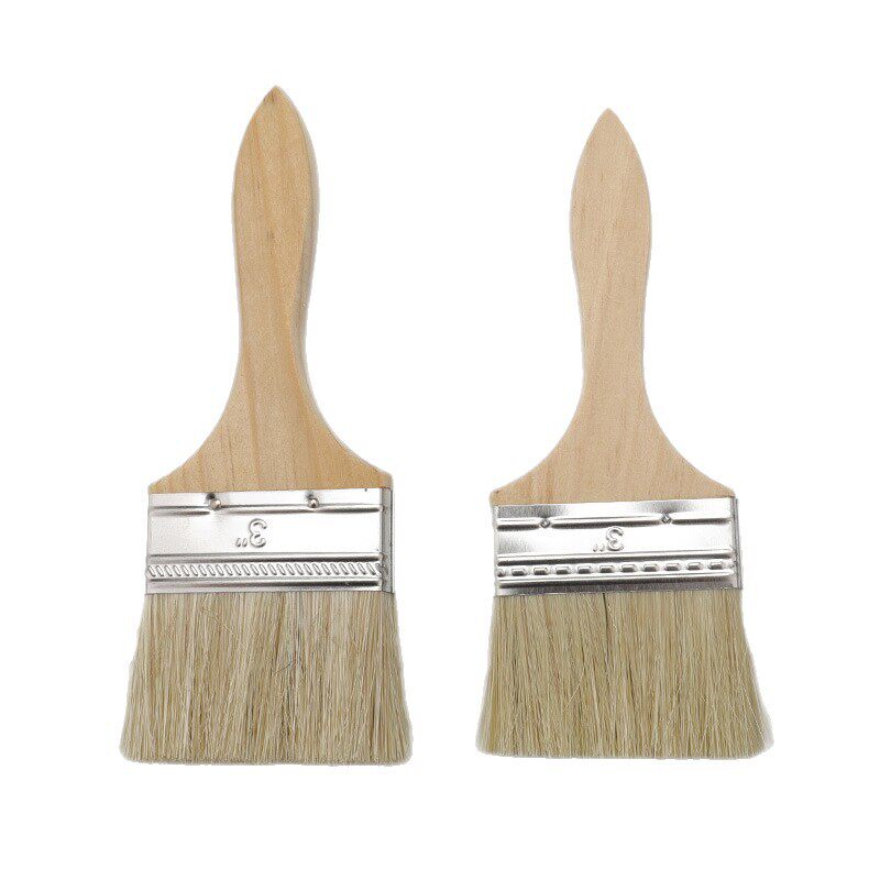 Manufacturer Wholesale Long Handle Thickened Paint Brush Marine Paint Brush Barbecue Brush Industrial Wooden Handle Brush